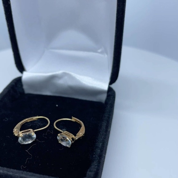Copied - Blue Sapphire 10K Gold  Earrings - Picture 1 of 9